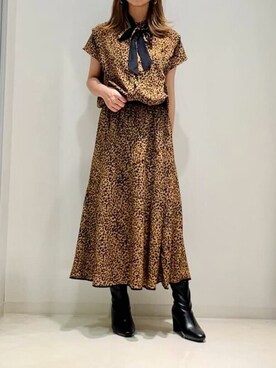 「Bou Jeloud（ブージュルード）のアイテム（スカート）」を使った、Bou Jeloudさん（レディース・161cm）の夏コーディネート