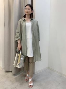 「Bou Jeloud（ブージュルード）のアイテム（サンダル）」を使った、Bou Jeloudさん（レディース・154cm）の夏コーディネート