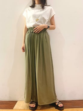 「Bou Jeloud（ブージュルード）のアイテム（サンダル）」を使った、Bou Jeloudさん（レディース・163cm）の夏コーディネート