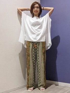 「Bou Jeloud（ブージュルード）のアイテム（サンダル）」を使った、Bou Jeloudさん（レディース・160cm）の夏コーディネート