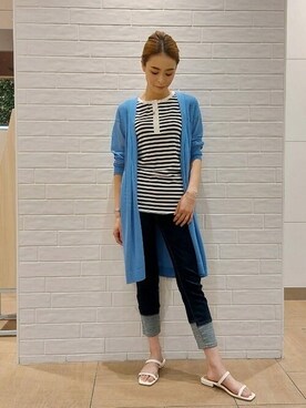 「Bou Jeloud（ブージュルード）のアイテム（サンダル）」を使った、Bou Jeloudさん（レディース・161cm）の夏コーディネート