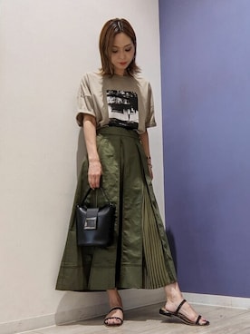 「Bou Jeloud（ブージュルード）のアイテム（スカート）」を使った、Bou Jeloudさん（レディース・167cm）の夏コーディネート