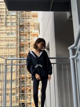 「アイテム（レギンス/スパッツ）」を使った、高田夕華さん（レディース・158cm・10代）の冬コーディネート