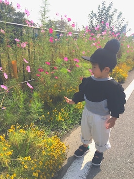 「zozio（ゾジオ）のアイテム」を使った、JINさん（キッズ・90cm）の秋コーディネート