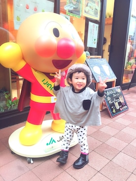 「chocolatesoup（チョコレートスープ）のアイテム」を使った、JINさん（キッズ・90cm）の冬コーディネート