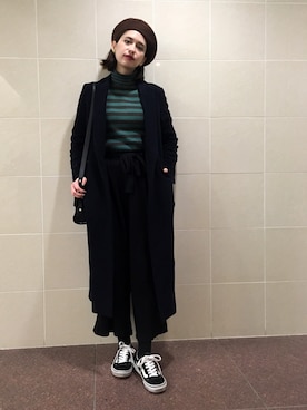 「L'EST ROSE（レストローズ）のアイテム（帽子）」を使った、大釜ケリーさん（レディース・165cm）の冬コーディネート