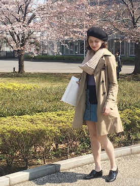 「H&M（エイチ・アンド・エム）のアイテム（スカート）」を使った、大釜ケリーさん（レディース・165cm）の春コーディネート