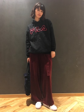 「EN ROUTE（アンルート）のアイテム」を使った、大釜ケリーさん（レディース・165cm）の秋コーディネート
