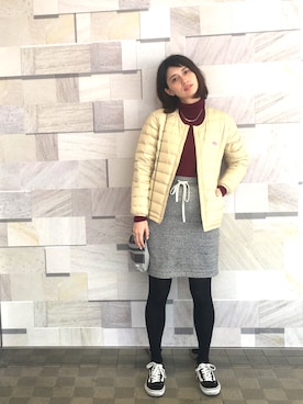 「BRIEFING（ブリーフィング）のアイテム」を使った、大釜ケリーさん（レディース・165cm）の冬コーディネート