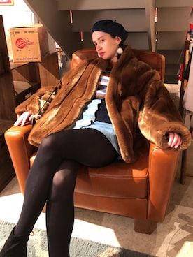 「H&M（エイチ・アンド・エム）のアイテム（スカート）」を使った、大釜ケリーさん（レディース・165cm）の冬コーディネート
