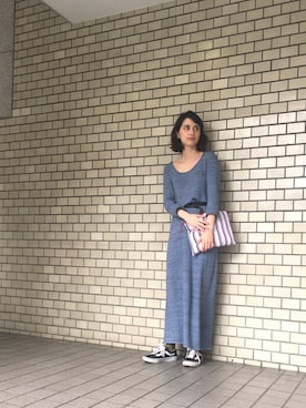 「PEACH JOHN（ピーチジョン）のアイテム」を使った、大釜ケリーさん（レディース・165cm）の春コーディネート