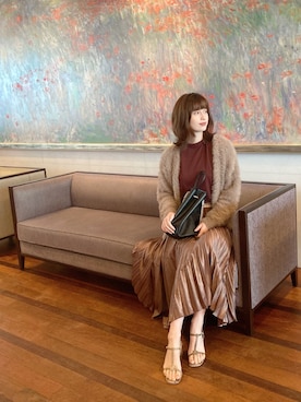 「Laugoa（ラウゴア）のアイテム」を使った、大釜ケリーさん（レディース・165cm）の秋コーディネート