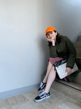 「Barbour（バブアー）のアイテム（その他アウター）」を使った、大釜ケリーさん（レディース・165cm）の秋コーディネート