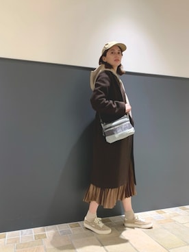 「BRIEFING（ブリーフィング）のアイテム」を使った、大釜ケリーさん（レディース・165cm）の冬コーディネート