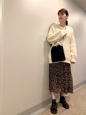 大釜ケリーさん（レディース・165cm）の冬コーディネート