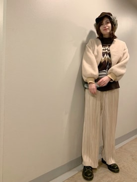 「BRIEFING（ブリーフィング）のアイテム」を使った、大釜ケリーさん（レディース・165cm）の冬コーディネート