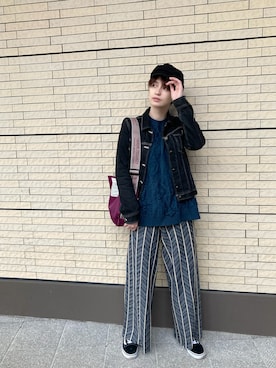 「STORAMA（ストラマ）のアイテム」を使った、大釜ケリーさん（レディース・165cm）の春コーディネート