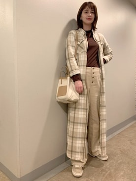 RonHerman VINTAGEのシャツワンピースを使った人気ファッション  