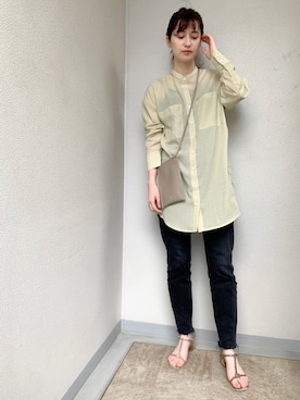 「Te chichi（テチチ）のアイテム」を使った、大釜ケリーさん（レディース・165cm）の春コーディネート