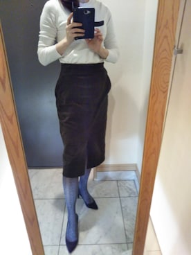 「ラメタイツ」｜huiyangさん（レディース・155cm）の冬コーディネート