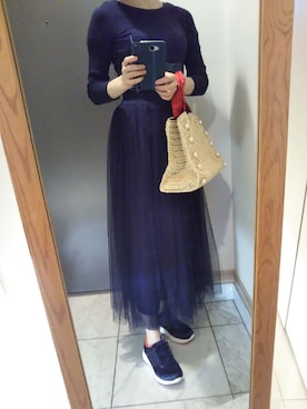 「grove（グローブ）のアイテム（かごバッグ）」を使った、huiyangさん（レディース・155cm）の春コーディネート