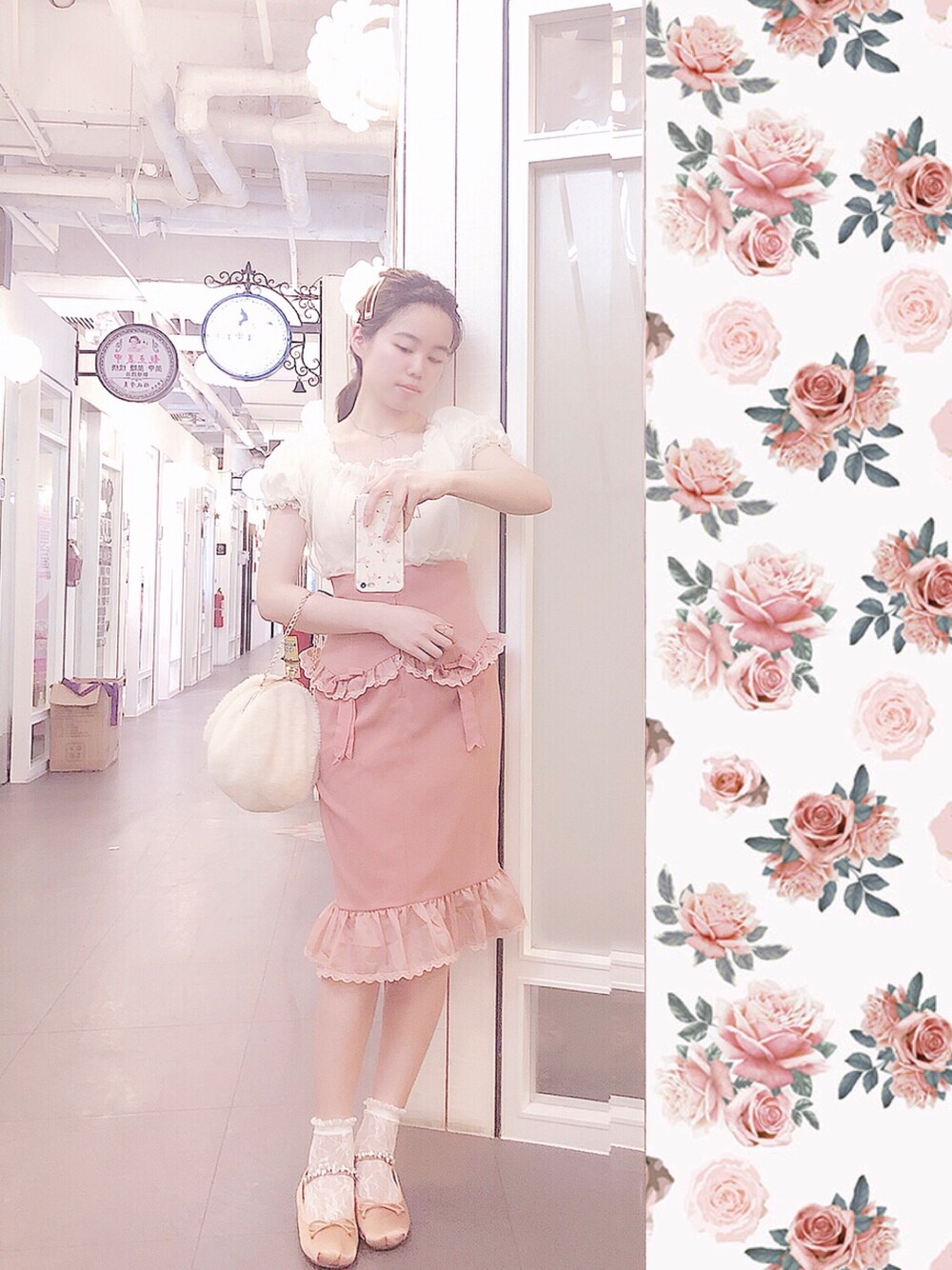 miu miu ピンク バレエシューズ 37 MIU MIU(ミュウミュウ) 刺繍フラットシューズ ショッキング