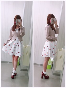 「Ank Rouge（アンクルージュ）のアイテム（カーディガン/ボレロ）」を使った、deyilanniさん（レディース・166cm）の春コーディネート