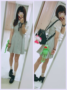 「Ank Rouge（アンクルージュ）のアイテム（バッグ）」を使った、deyilanniさん（レディース・166cm）の夏コーディネート