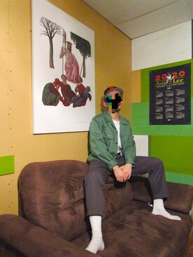 「UNIQLO（ユニクロ）のアイテム（ジャケット/アウター、グリーン系）」を使った、lemonsqueezyさん（メンズ）の夏コーディネート