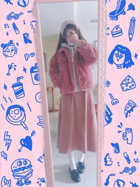 花柒Niaさん（レディース・168cm）の冬コーディネート