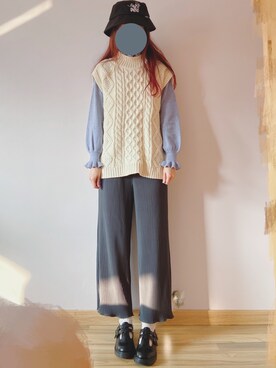 花柒Niaさん（レディース・168cm）の冬コーディネート
