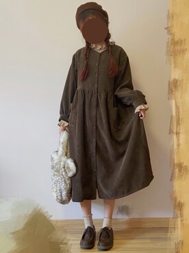 花柒Niaさん（レディース・168cm）の冬コーディネート