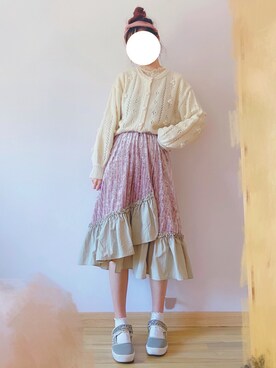 花柒Niaさん（レディース・168cm）の春コーディネート