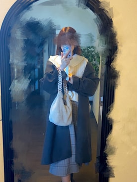 「apres jour（アプレジュール）のアイテム（チェスターコート）」を使った、りせりせ☆さん（レディース・163cm）の冬コーディネート