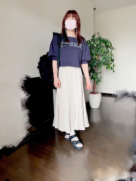 「one after another NICE CLAUP（ワンアフターアナザーナイスクラップ）のアイテム（アクセサリー）」を使った、りせりせ☆さん（レディース・163cm）の夏コーディネート