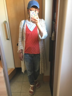 「Abercrombie&Fitch（アバークロンビーアンドフィッチ）のアイテム（キャミソール）」を使った、kana.hanaさん（レディース・166cm）の春コーディネート