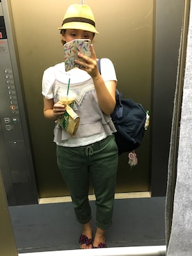 「9ヶ月」｜「アイテム（シューズ）」を使った、kana.hanaさん（レディース・166cm）の夏コーディネート