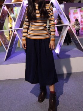 「Lulus（-）のアイテム（パンツ）」を使った、uchanさん（レディース・159cm）の冬コーディネート