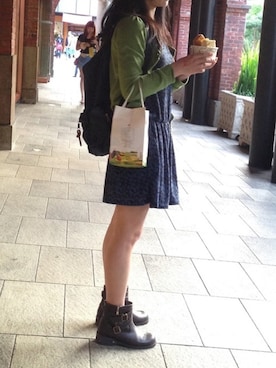 「Lulus（-）のアイテム（ワンピース/ドレス）」を使った、uchanさん（レディース・159cm）の秋コーディネート