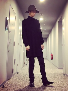 「DRKSHDW by RICK OWENS（ダークシャドウ バイ リックオウエンス）のアイテム（トップス）」を使った、no.bdさん（メンズ・178cm）の秋コーディネート