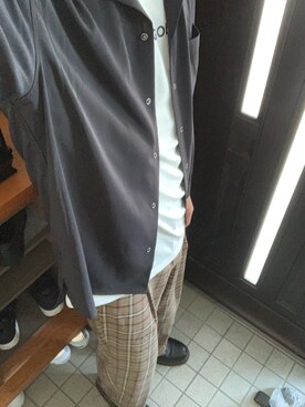 「KANGOL（カンゴール）のアイテム（Tシャツ/カットソー、ホワイト系）」を使った、つかじさん（メンズ・180cm）の春コーディネート