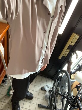 「KANGOL（カンゴール）のアイテム（ジャケット/アウター、ベージュ系）」を使った、つかじさん（メンズ・180cm）の春コーディネート