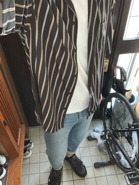 「LIDNM（リドム）のアイテム（ジャケット/アウター、ブラック系）」を使った、つかじさん（メンズ・180cm）の夏コーディネート