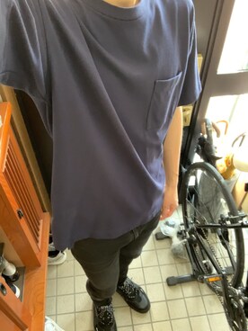 「GLOBAL WORK（グローバルワーク）のアイテム（トップス、ブルー系）」を使った、つかじさん（メンズ・180cm）の夏コーディネート