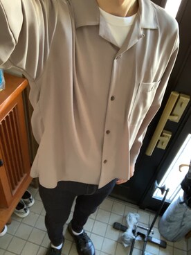 「KANGOL（カンゴール）のアイテム（ジャケット/アウター、ベージュ系）」を使った、つかじさん（メンズ・180cm）の秋コーディネート