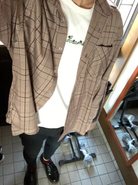 「Herden（ハーデン）のアイテム（ジャケット/アウター、ブラウン系）」を使った、つかじさん（メンズ・180cm）の秋コーディネート