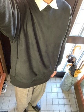 「niko and...（ニコアンド）のアイテム（ジャケット/アウター、ブラック系）」を使った、つかじさん（メンズ・180cm）の秋コーディネート