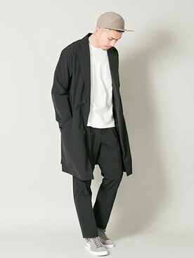 「URBAN RESEARCH（アーバンリサーチ）のアイテム（チェスターコート）」を使った、kondoさん（メンズ・180cm）の春コーディネート