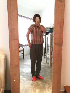 「CACHAREL（キャシャレル）のアイテム」を使った、シオさん（レディース・155cm）の夏コーディネート