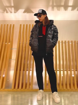 「DSQUARED2（ディースクエアード）のアイテム（帽子）」を使った、watanabe   maakoさん（レディース・158cm）の冬コーディネート